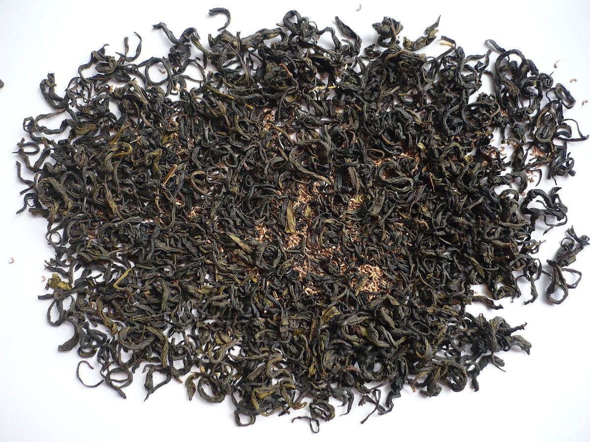 A cup of traditional Vietnamese lotus tea, tra sen, brewed from lotus flowers