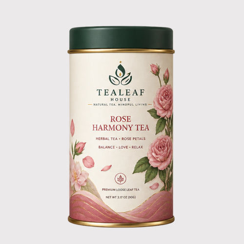Rose Harmony Tea tin - herbal tea with rose petals
